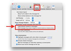 如何禁用加载Mac邮件中的远程内容和图像